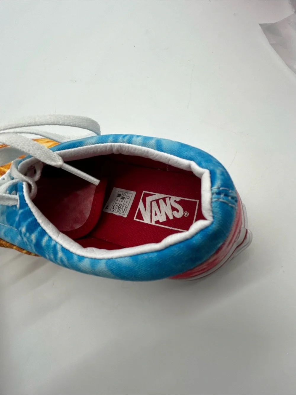 Vans Kids Era Tie-Dye Canvas Sneakers - Blue & Yellow size 4.5 New